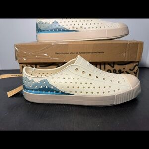 Native Jefferson Block Slip On Shoes Bone/Beige/Folio Mountain Block Big Kids J5